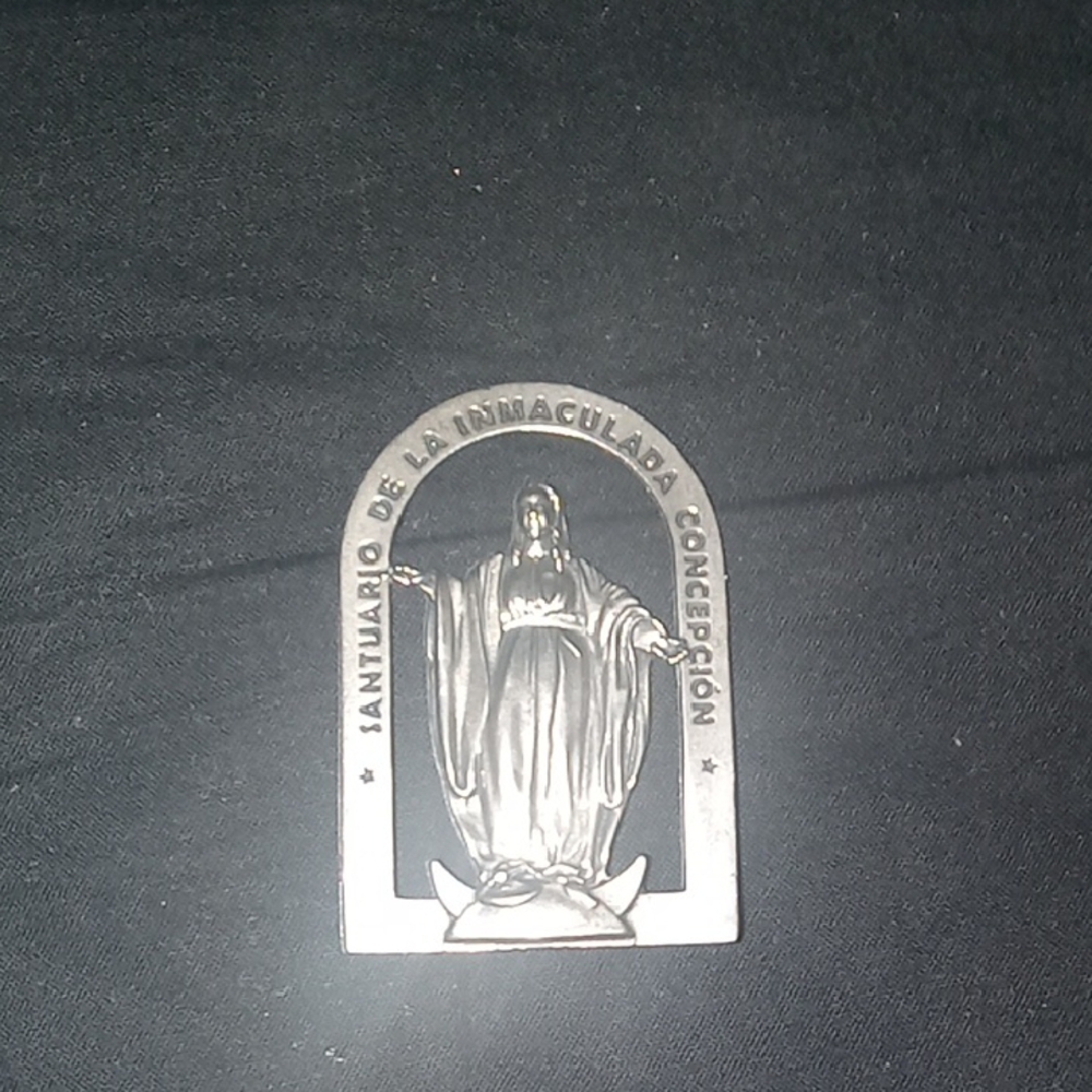 Vigin Mary Spanish Espanol Desk Stand Metal